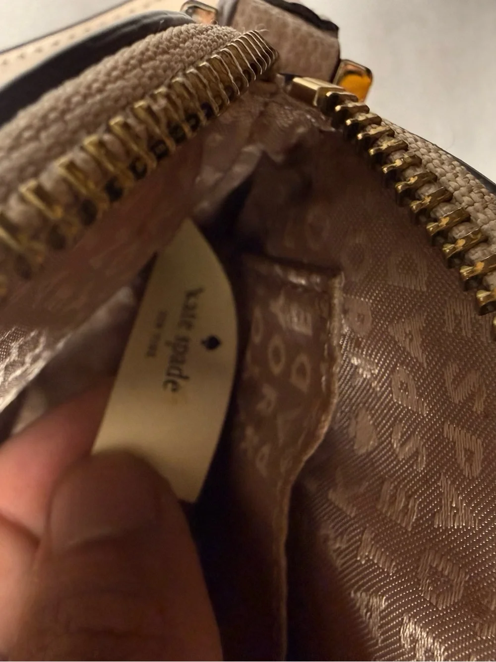 kate spade Pebbled Leather Dome Crossbody in Taupe